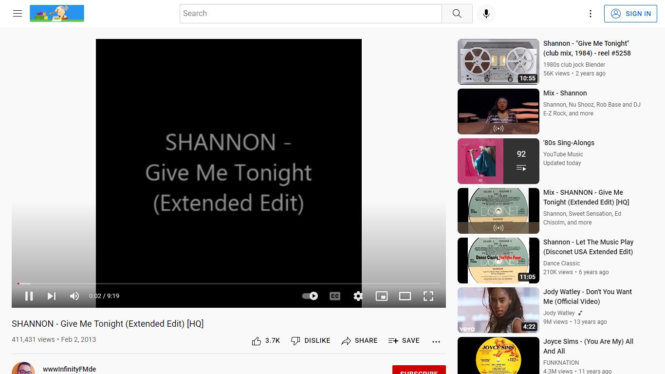 SHANNON - Give Me Tonight (Extended Edit) [HQ] - YouTube